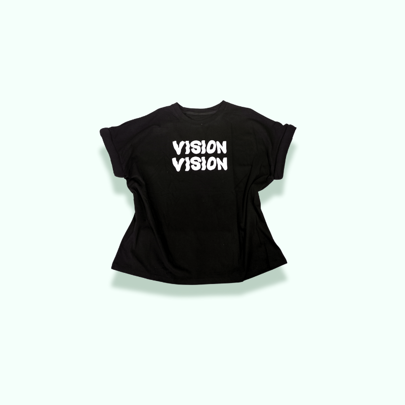 T-SHIRT SANTA VISIONE - NERO